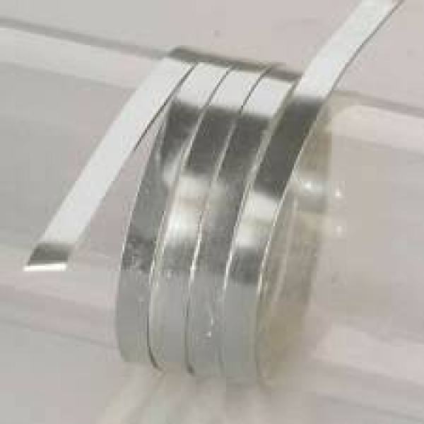 Aludrahtband flach, silber